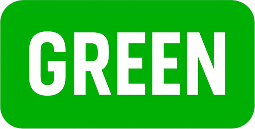 Green button.
High contrast.  No shadows