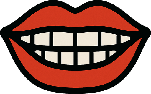 Closed mouth.
In-Game asset.  2d.  High contrast.  No shadows