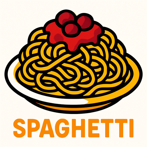 SPAGHETTİ.
In-Game asset.  2d.  High contrast.  No shadows
