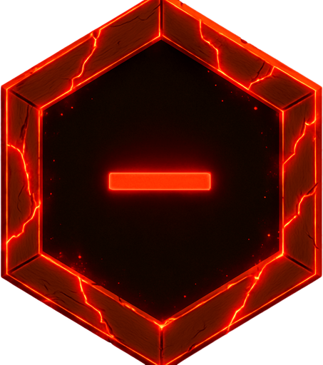 A frame that symbolizes that the element inside is penalized, unboosted, has a minus to its effect. It should be shown in the frame, not inside! With some VFX effect