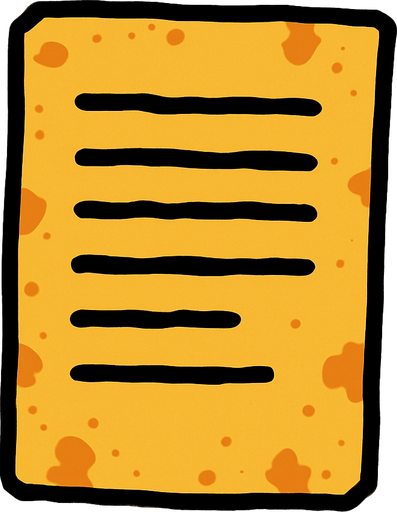 paper.
In-Game asset.  2d.  High contrast.  No shadows