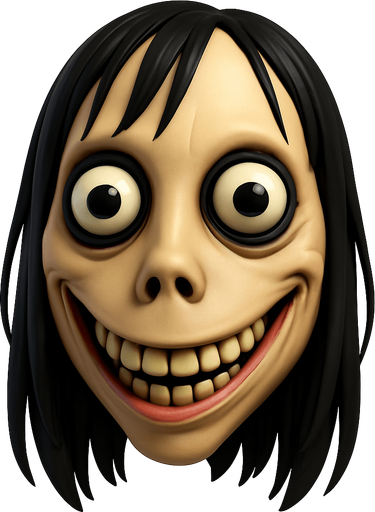 3D Scary but funny meme face of momo. face only. different faces look
In-Game asset.  3d.  High contrast.  No shadows