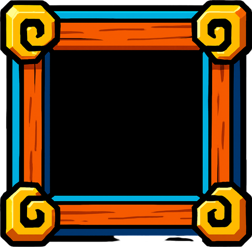 Frame.
In-Game asset.  2d.  High contrast.  No shadows
