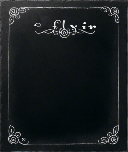 Word "ELIXIR" in chalk