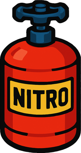 Nitro tüpü.
In-Game asset.  2d.  High contrast.  No shadows