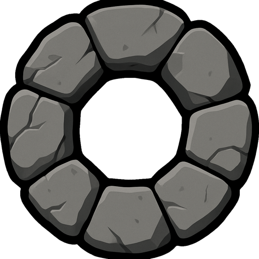 Make a circle of rocks whit a hole in the middle.