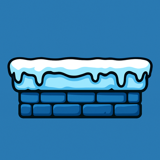 icy tower advanced level platform.
In-Game asset.  2d.  High contrast.  No shadows