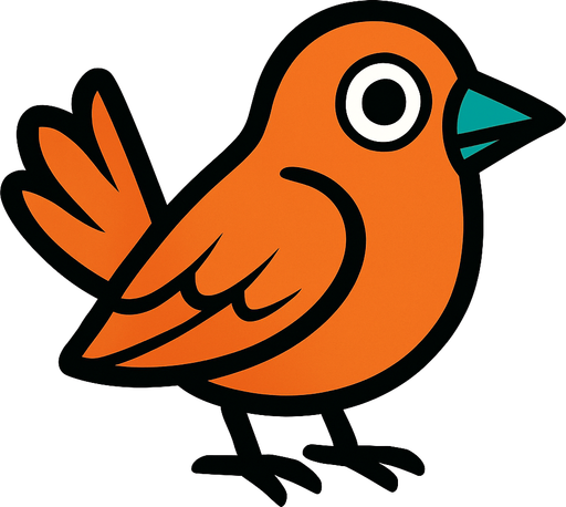 Oiseau.
In-Game asset.  2d.  High contrast.  No shadows