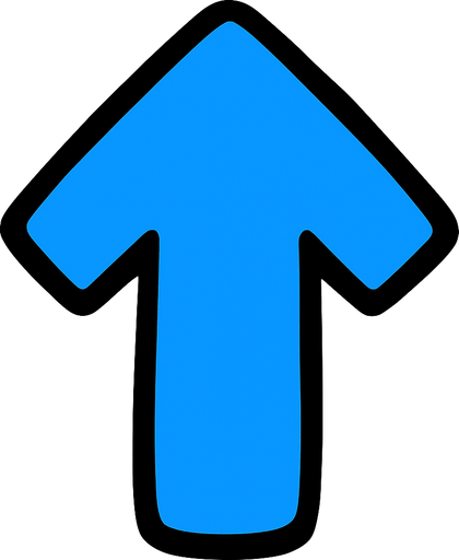 FNF arrow up.
In-Game asset.  High contrast.  No shadows