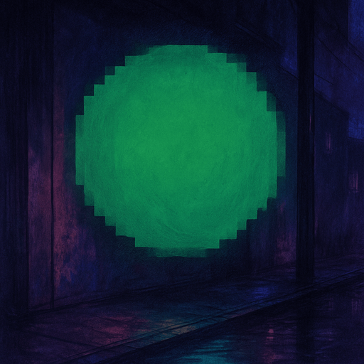 semi-realistic comic book style, moody neon lighting, lo-fi urban atmosphere, rich textures, cinematic framing, purple and blue tones, soft gradients, ambient reflections