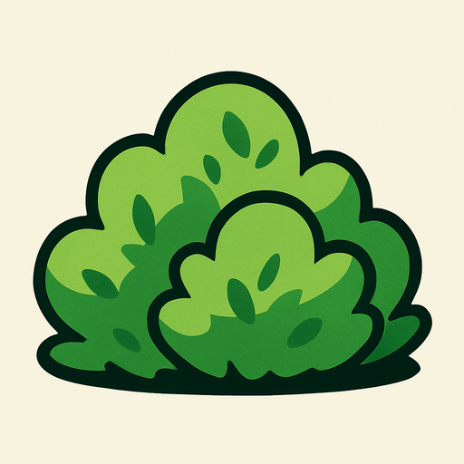 Shrub.
In-Game asset.  2d.  High contrast.  No shadows. Very simple