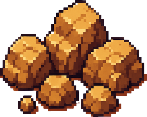 Rocas pixart.
In-Game asset.  2d.  High contrast.  No shadows
