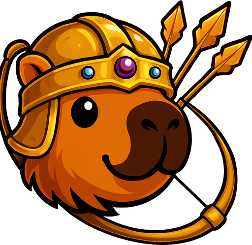 Has el casco dorado con gemas. Quitale la espada. Has un arco dorado y ponle 3 flechas doradas. Damela si fondo.