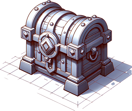 Chest like.
Single Game Texture. In-Game asset. 2d. Blank background. High contrast. No shadows.