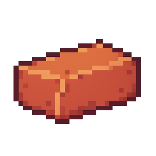 Brick style pixel 1980. No background. Transparent background. Blank background. No shadows. 2d. In-Game asset. flat
