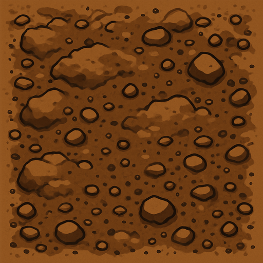 Dirt. HD colors. square
In-Game asset.  2d.  High contrast.  No shadows