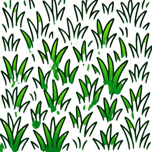 Zemin döşemesi boydan boya çimen olsun.
In-Game asset.  2d.  High contrast.  No shadows