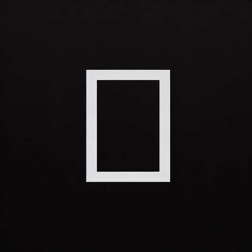 4:3 Simple rectangle white outline. Black background