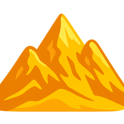 pack mountain, yellow, HD colors.
In-Game asset.  2d.  High contrast.  No shadows.no black lines