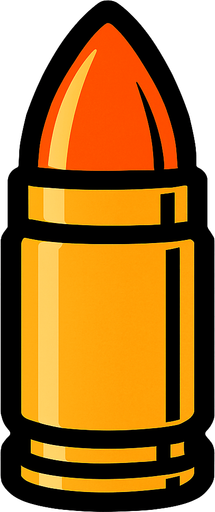Bullet.
In-Game asset.  2d.  High contrast.  No shadows