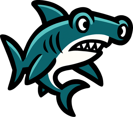 Hammerhead shark.
In-Game asset.  2d.  High contrast.  No shadows