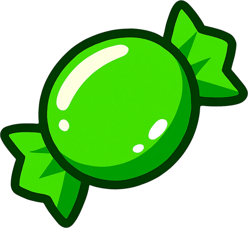 candy_green.
In-Game asset.  2d.  High contrast.  No shadows