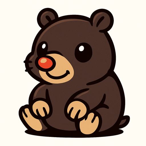 tatlı ve küçük yavru bir köstebek.
In-Game asset.  2d.  High contrast.  No shadows