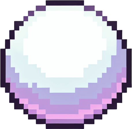 8-bit. cartoon. white energy ball. gradieint. transparent. in game asset. flicker. shoot. Single Game Texture. In-Game asset. 2d. Blank background. High contrast. No shadows.