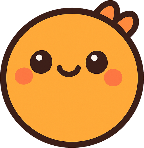 yuvarlak sevimli bir canlı.
In-Game asset.  2d.  High contrast.  No shadows