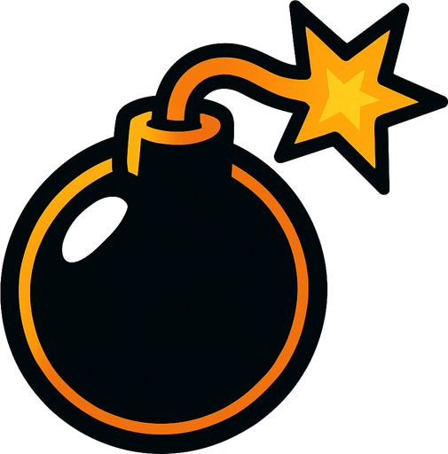 bomb.
In-Game asset.  2d.  High contrast.  No shadows