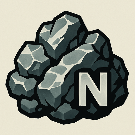 Nikel cevheri.
In-Game asset.  2d.  High contrast.  No shadows