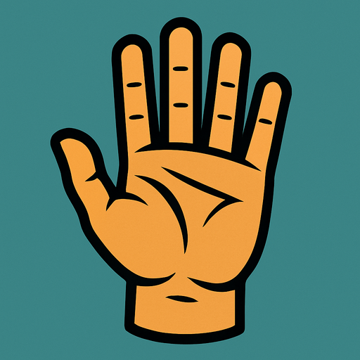 Hand.
In-Game asset.  2d.  High contrast.  No shadows