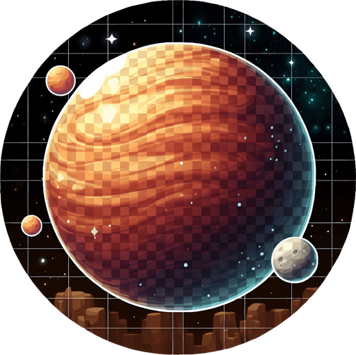planet.
Single Game Texture. In-Game asset. 2d. Blank background. High contrast. No shadows. transparent background