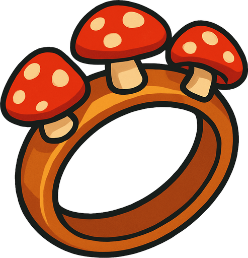 mushroomRing.
In-Game asset.  2d.  High contrast.  No shadows