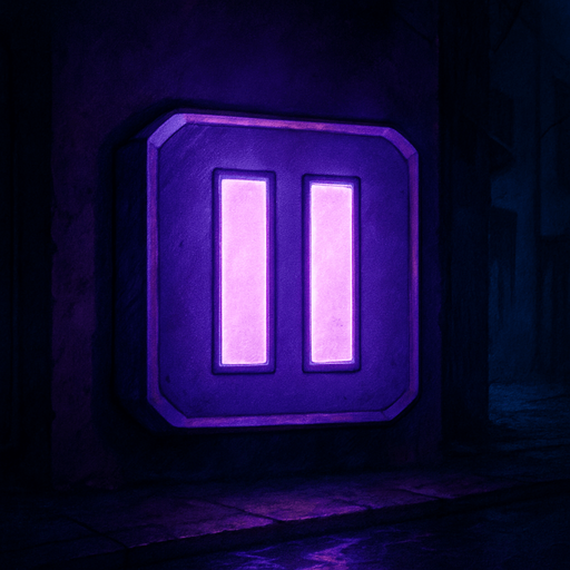 semi-realistic comic book style, moody neon lighting, lo-fi urban atmosphere, rich textures, cinematic framing, purple and blue tones, soft gradients, ambient reflections