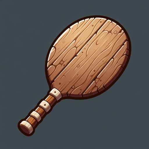 paddle shoud be like wood.
Single Game Texture. In-Game asset. 2d. Blank background. High contrast. No shadows.