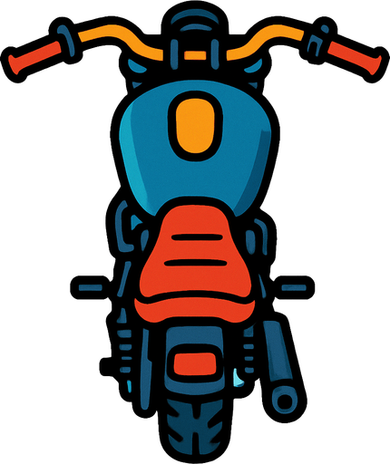 what appears from the upper side motorcycle.
In-Game asset.  2d.  High contrast.  No shadows