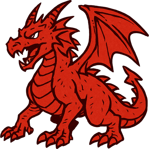 red big monster dragon sketch.
In-Game asset.  2d.  High contrast.  No shadows