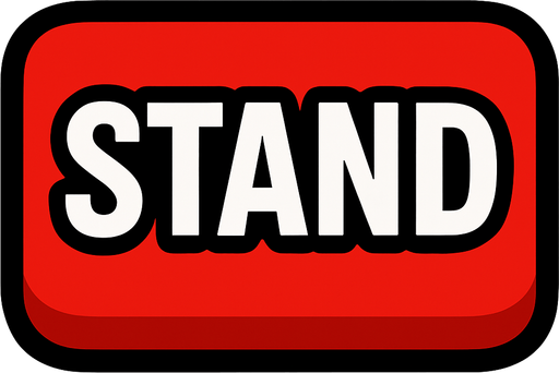 standBtn.
In-Game asset.  2d.  High contrast.  No shadows