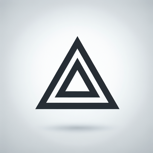 simple 2d white filled triangle shape.