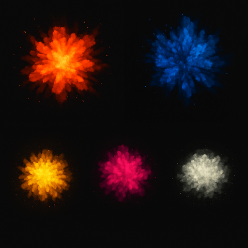 VFX pack of different explosions particles. Different colors. HD colors. ellipse. circle
In-Game asset.  3d.  High contrast.  No shadows