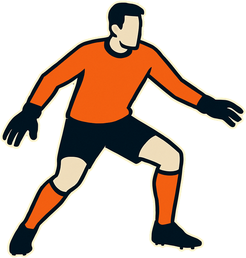 GOALKEEPER.
In-Game asset.  2d.  High contrast.  No shadows NO BALL