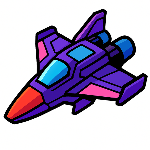 Space ship.
In-Game asset.  2d.  High contrast.  No shadows