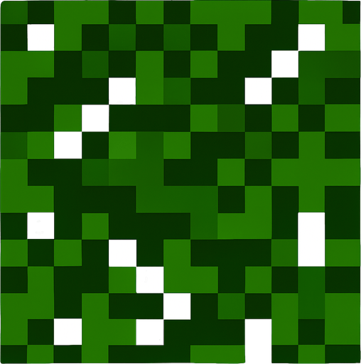 minecraft leaf.
In-Game asset.  2d.  High contrast.  No shadows