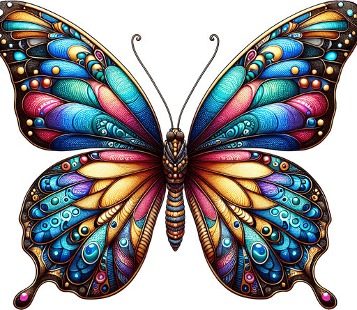 butterfly.
Single Game Texture. In-Game asset. 2d. Blank background. High contrast. No shadows.