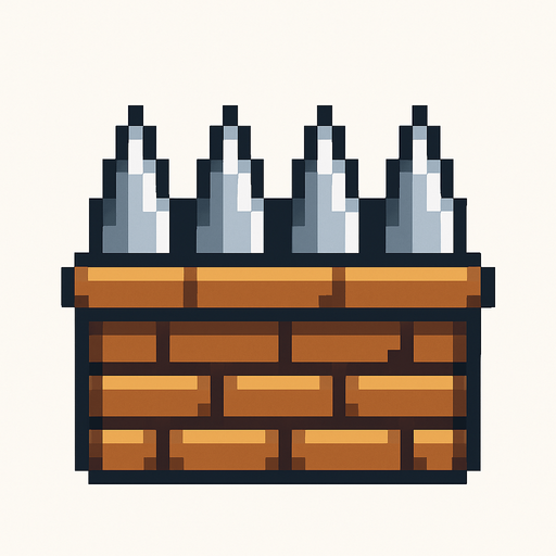 pixel art 2D 
obstacle.
In-Game asset.  2d.  High contrast.  No shadows