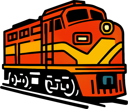 Train.
In-Game asset.  2d.  High contrast.  No shadows