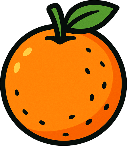 Orange.
In-Game asset.  2d.  High contrast.  No shadows
