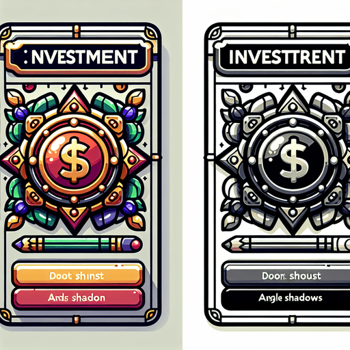 Investment button.
Single Game Texture.  In-Game asset.  2d.  Blank background.  High contrast.  No shadows