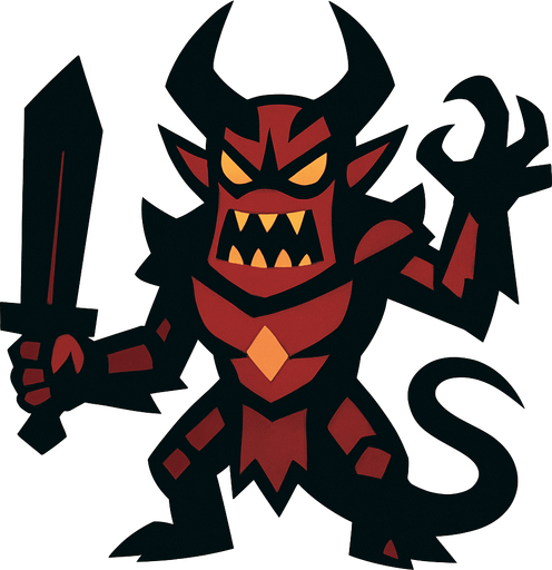 Evil enemy.
In-Game asset.  2d.  High contrast.  No shadows